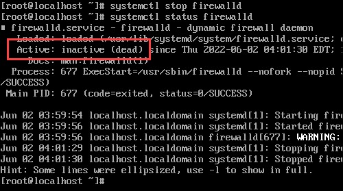 Disable firewalld on CentOS to troubleshoot localhost error.
