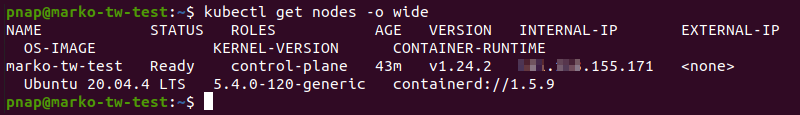 Viewing the state of the nodes in the cluster.