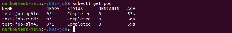 The status of the pods for a job with activeDeadlineSeconds feature enabled.