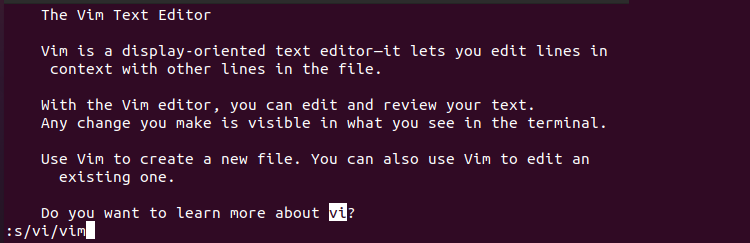 Vim Substitute Command History Terminal Output