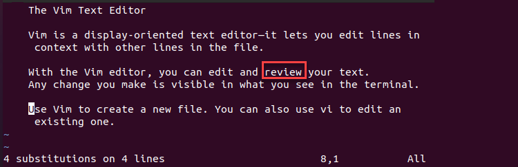 Vim the Substitute Command Find and Replace Whole Word Terminal Output