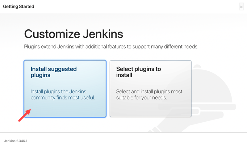 Customize Jenkins by installing suggested plugins.