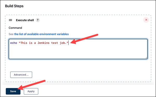 Adding a build step in a freestyle job in Jenkins.