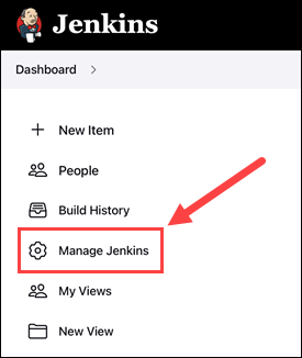 Open Jenkins settings