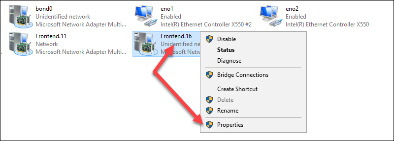 Network and Sharing Center Change adapter settings window.