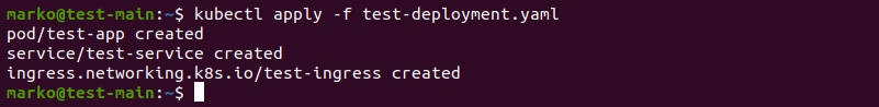 Creating a local deployment in Kind.
