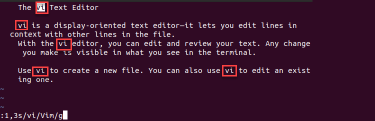 Search And Replace Command In Vim