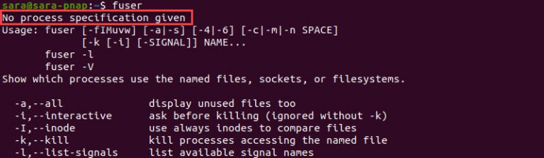 fuser Linux Command With Examples | phoenixNAP KB