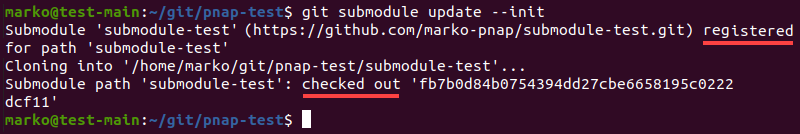 Initializing a submodule.