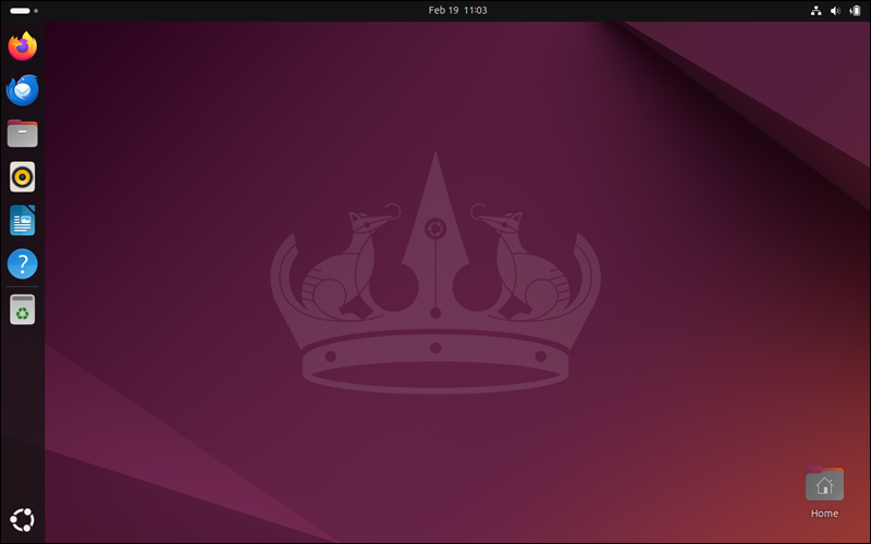 Default Ubuntu desktop environment.