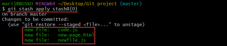 Applying a Git stash without deleting it from the reference.