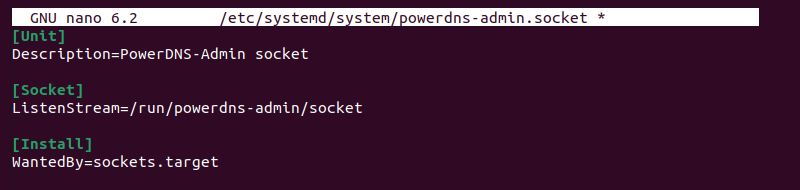 powerdns-admin.socket contents