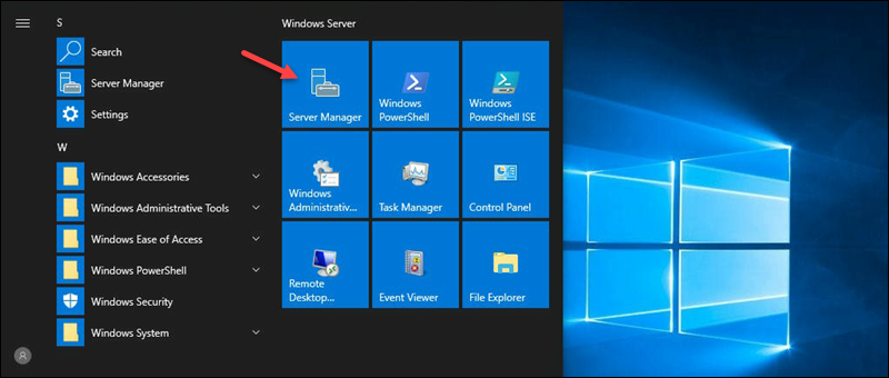 Windows server manager