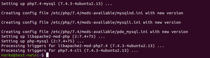 Installing PHP in Ubuntu.