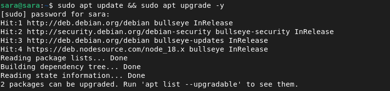 sudo apt upgrade long