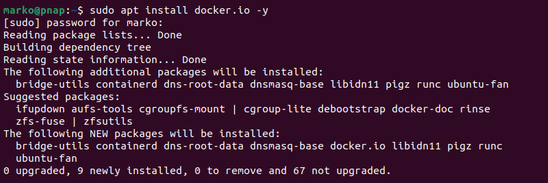Installing Docker.