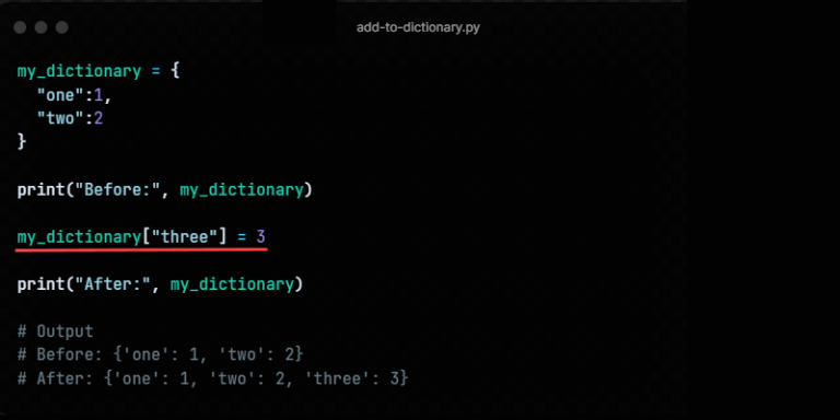 how-to-add-items-to-a-python-dictionary