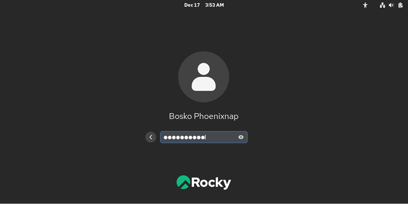 Type in your password