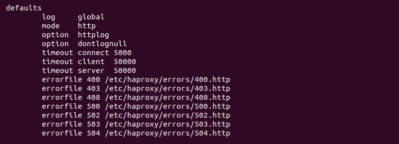 haproxy.cfg defaults section default