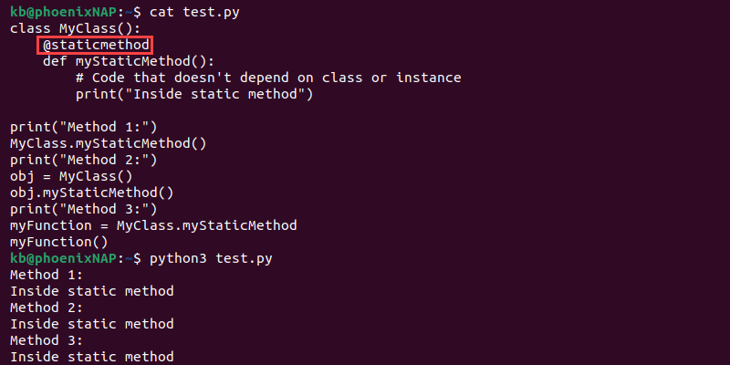 what-is-a-static-method-in-python-phoenixnap-kb