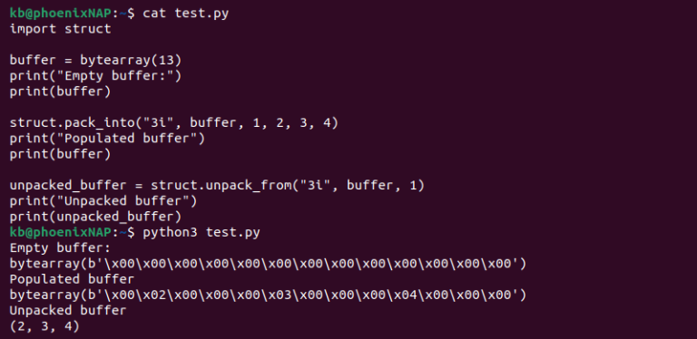 How To Use Python Struct Functions | PhoenixNAP KB