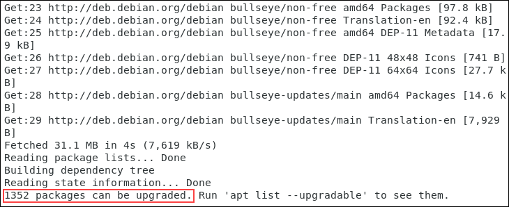 Updating Debian 10 with new Debian 11 repositories.