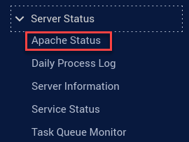 Apache status WHM
