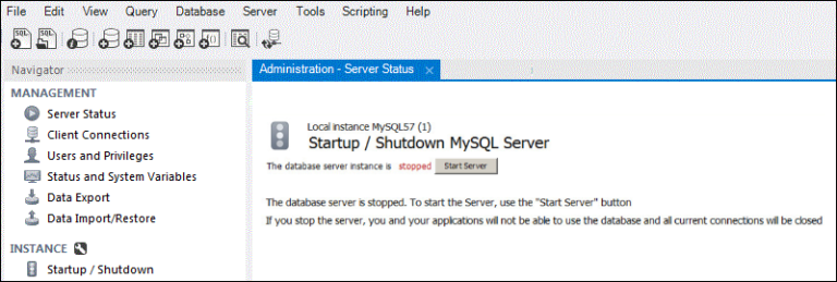 How to Start MySQL Server {+ How to Stop and Restart it}