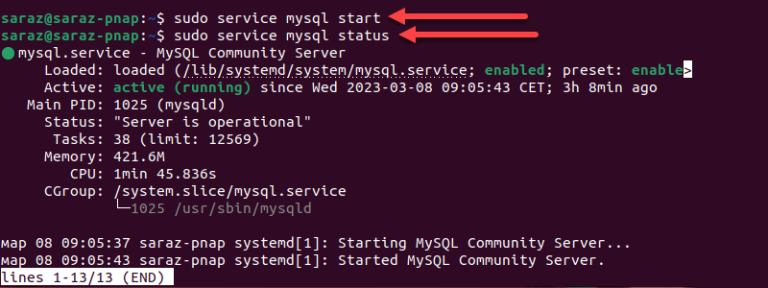 How to Start MySQL Server {+ How to Stop and Restart it}