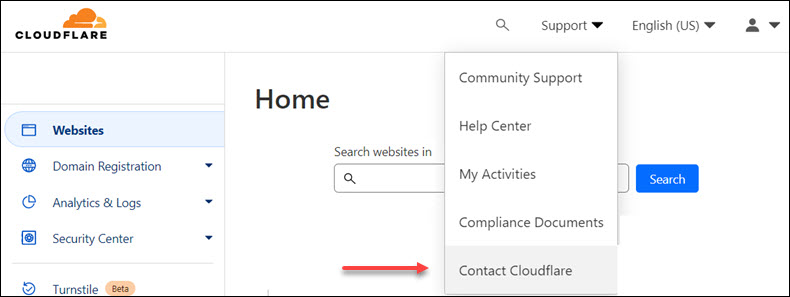 Contact Cloudflare