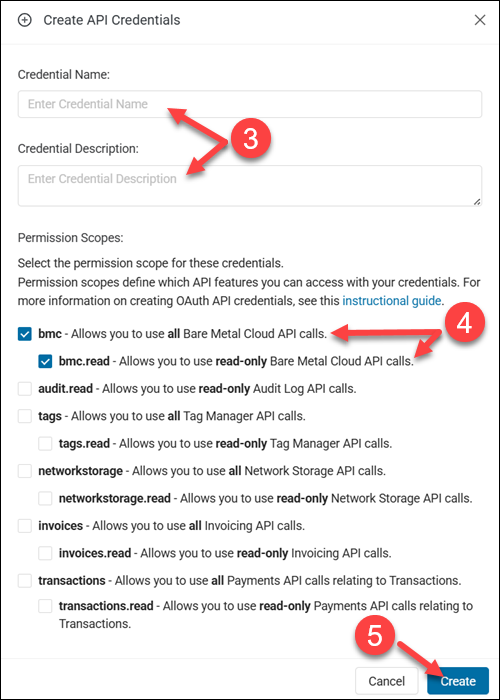 Creating API credentials for Netris.