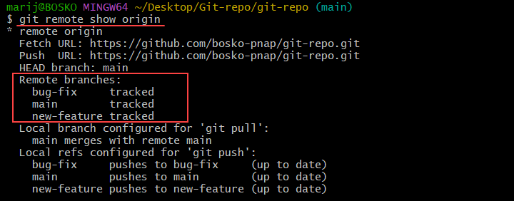 git list branches in remote