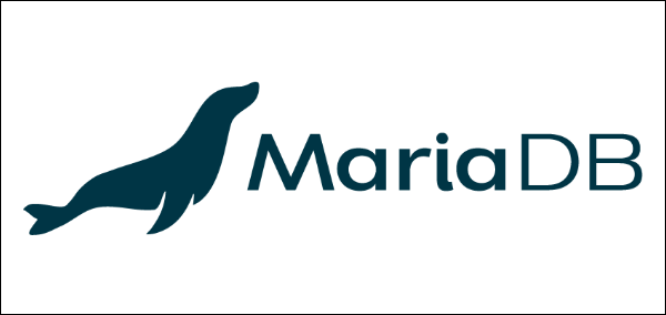MariaDB open source database logo.