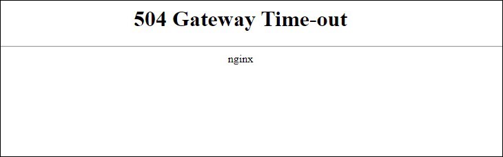 504 error caused by nginx.