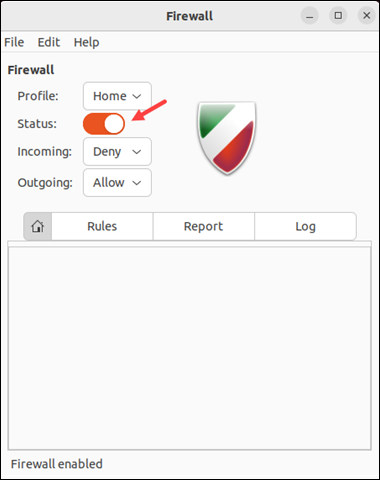 Firewall Configuration status switch