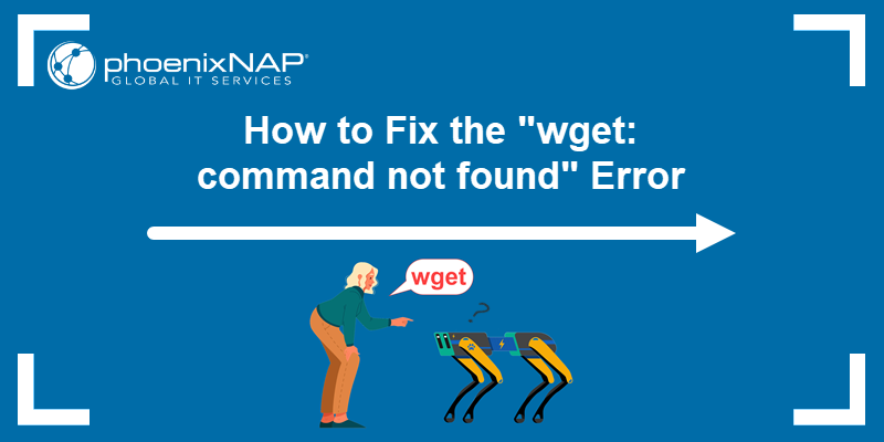 Developer using the wget command to fetch a file.