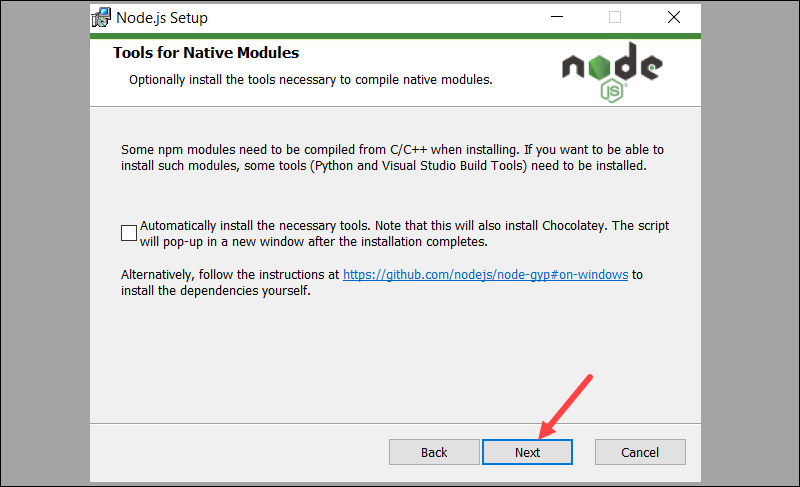 Install additional Node.js tools.