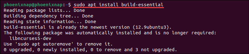 Install the build-essential package in Ubuntu.