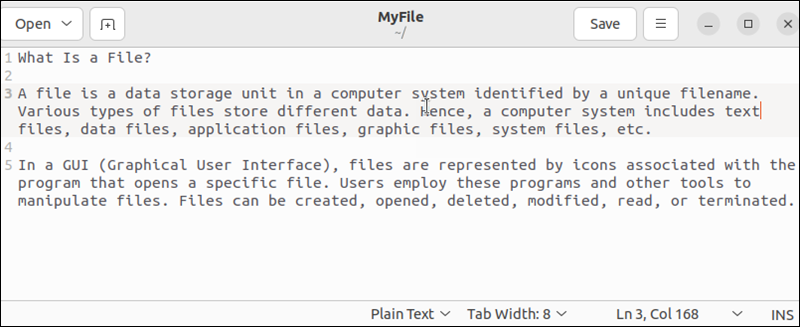 MyFile example text