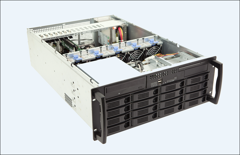 A typical server build chassis.