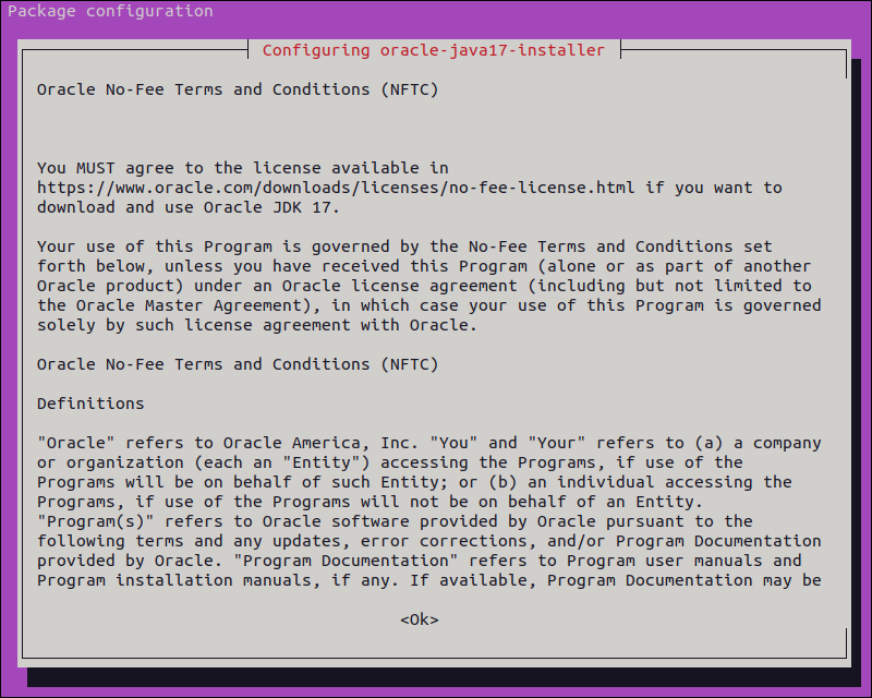 Configuring java on Ubuntu after installation.