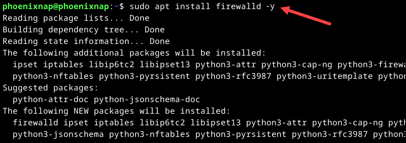 Install firewalld on Debian 12.