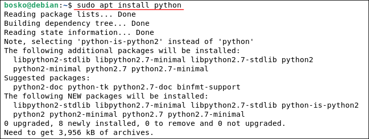 Installing Python 2 on Debian 11.