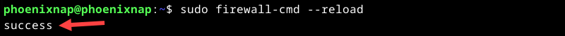 Reload the firewalld tool in Debian 12.