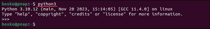 Check if Python is installed on Ubuntu.