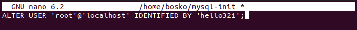 Creating a password file for MySQL in Ubuntu.