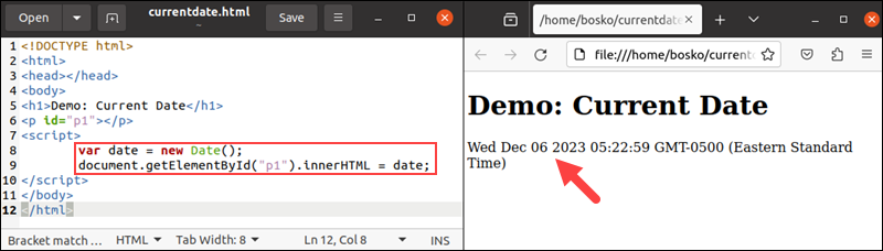 Creating the Date object in JavaScript.