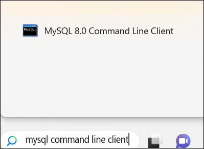 open MySQL Command Line Client