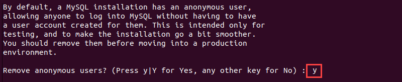 Remove anonymous users terminal output