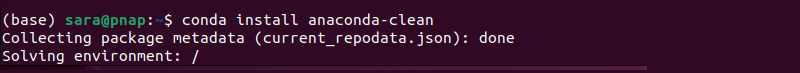 conda install anaconda clean terminal output